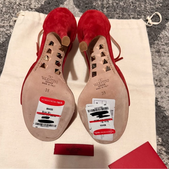 Valentino Red Ankle Strap Heels - Picture 5 of 8